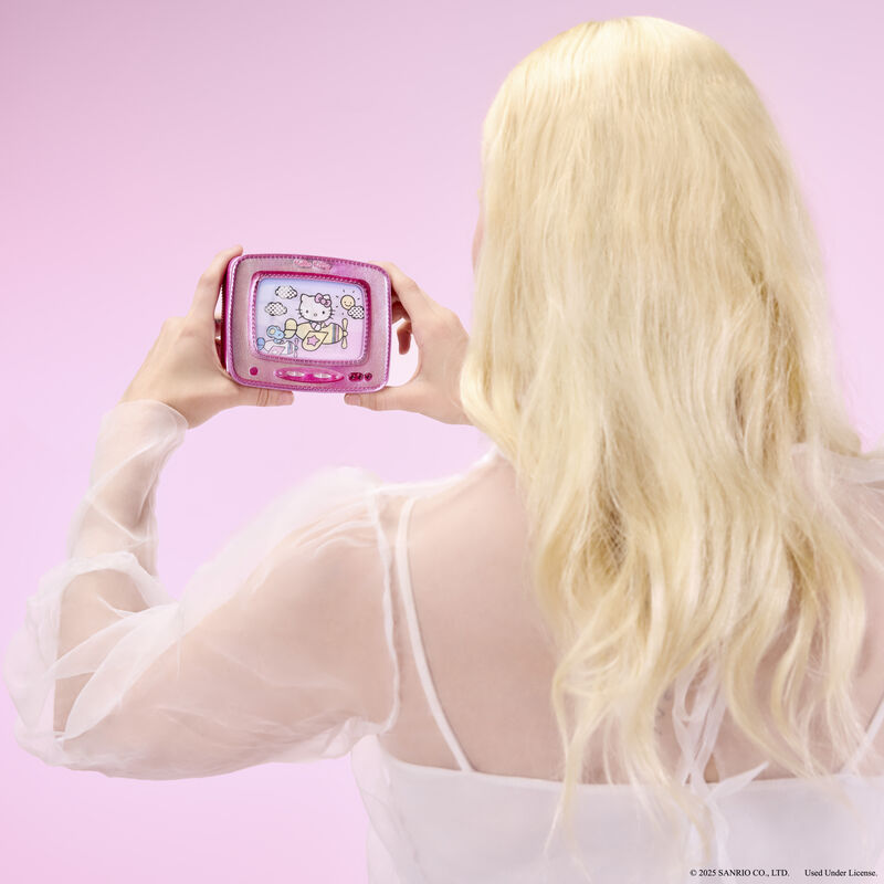 Sanrio Exclusive Hello Kitty Vintage TV Lenticular Zip Around Wallet LFlifestyle1 view 2